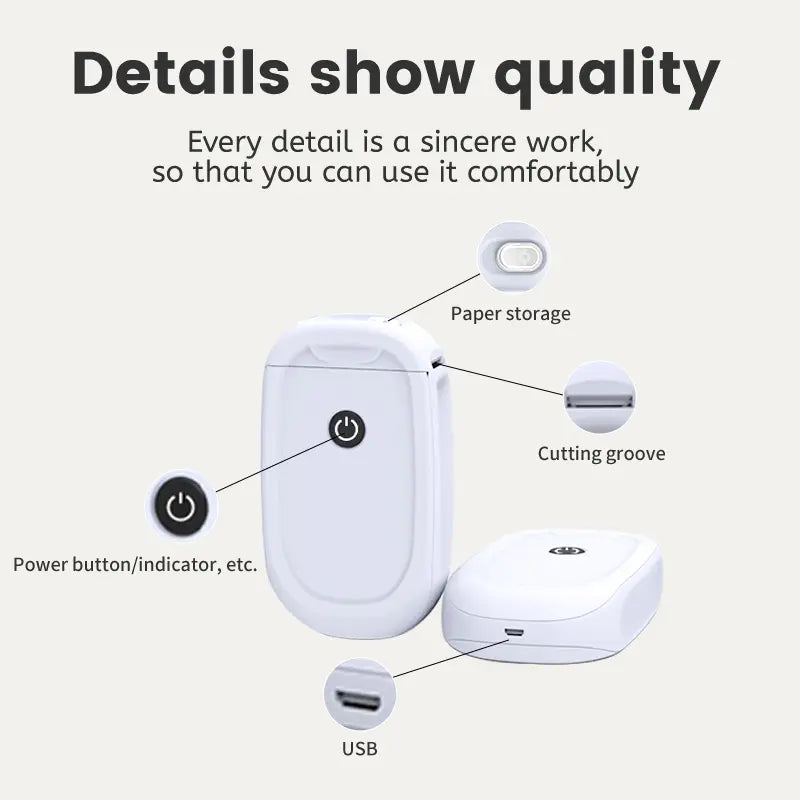 Bluetooth Mini Sticker Label L11 - Compact Design for Easy Application, Ideal for Home Decor and Portable IOS and Android Wireless No-Ink Needed