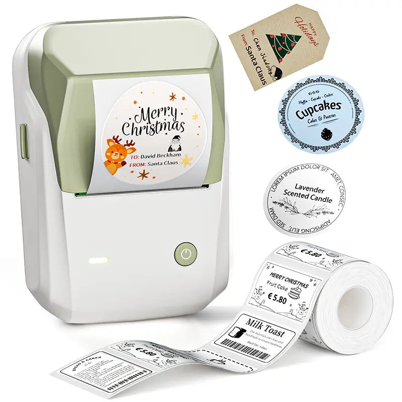 NIIMBOT B1 Label Maker Machine with Tape - 2-Inch Sticker Printer for Office, Home, and Business, Includes 230 Labels (2'' x 1.18'')