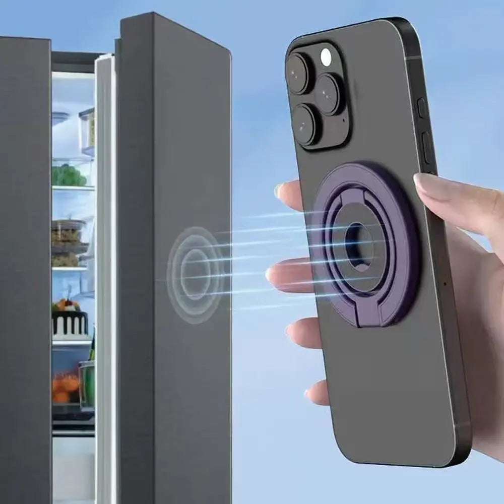 Magflex Dual Magnetic Phone Stand, Smartphone Ring, Double-Sided Magnet, Smartphone Stand, Foldable Kickstand, Magsafe Compatible, Foldable, 360° Rotation, Easy to Put on and Take Off, Suitable for Gyms, Compatible with Iphone 17, 16, 15, 14, 13