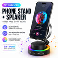 Wireless Speaker Phone Stand with BT Speaker Power Bank RGB Light Foldable for All Phones Bluetooth 5.3 Technology Adjustable Stand Vibrant Ambient Lighting Perfect Gift Choice Tiktokshopspringglowup