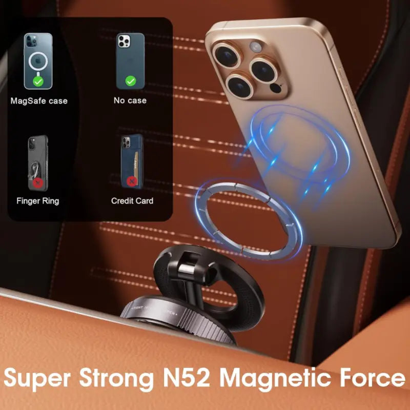 Xcimnw Upgraded 360° Nano Gel Vacuum Magnetic Phone Holder Strong Suction Multi-Surface Versatility 360° Adjustable Positioning Universal Compatibility （Particle - Adsorbable Surface）For Iphone 16 Pro Max & Android Devices