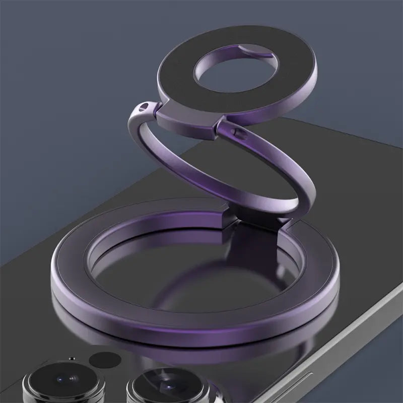 Magflex Dual Magnetic Phone Stand, Smartphone Ring, Double-Sided Magnet, Smartphone Stand, Foldable Kickstand, Magsafe Compatible, Foldable, 360° Rotation, Easy to Put on and Take Off, Suitable for Gyms, Compatible with Iphone 17, 16, 15, 14, 13