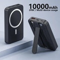 4-In-1 Bracket Magnetic Power Bank with Built-In Cable-Power Bank with Built-In Cable-Magnetic Power Bank 10000Mah with Phone Holder Wireless Portable Charger USB-C Cable Compatible Iphone 12 13 14 15 plus Pro Max Series