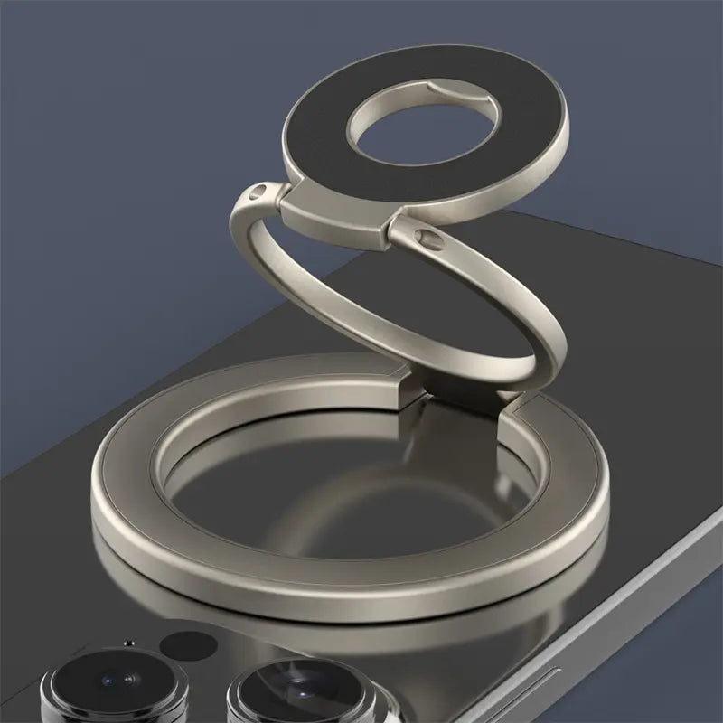 Magflex Dual Magnetic Phone Stand, Smartphone Ring, Double-Sided Magnet, Smartphone Stand, Foldable Kickstand, Magsafe Compatible, Foldable, 360° Rotation, Easy to Put on and Take Off, Suitable for Gyms, Compatible with Iphone 17, 16, 15, 14, 13