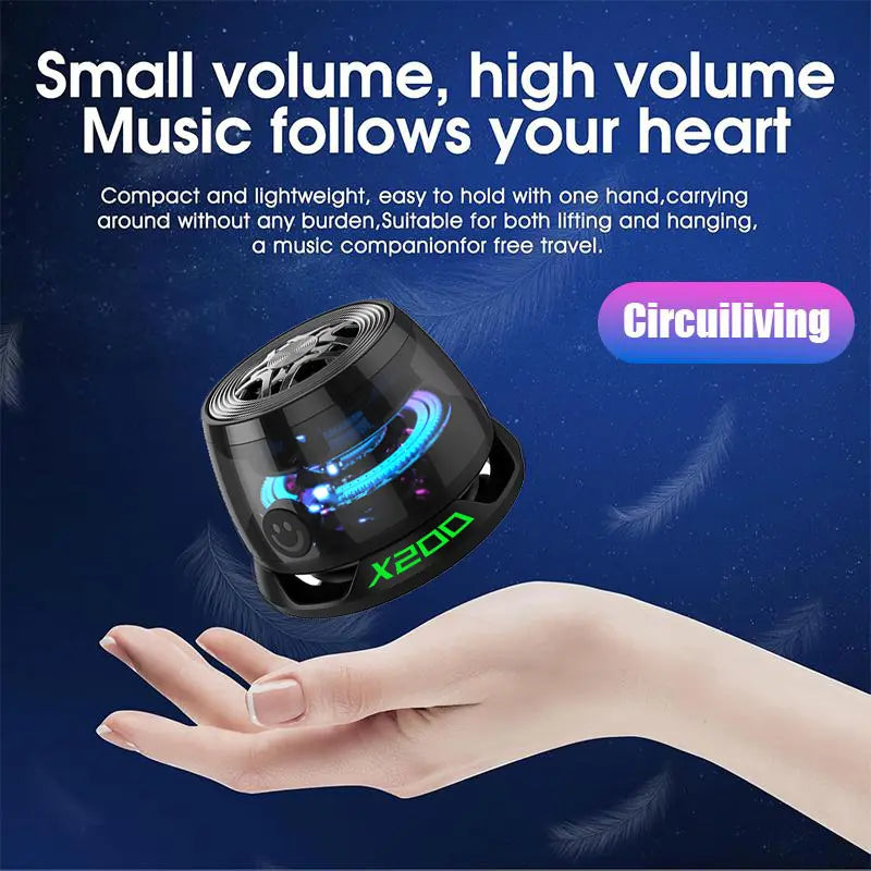 Circuiliving X200 Fidget Spinner Bluetooth Speaker – Magnetic & Suction Cup Mini Speaker with RGB Lights, Sensory Stress Relief Toy for Adults & Kids, Anxiety Reducing Spinner, Goodie Bag Stuffer, Portable Music Gift Compatible with Iphone 17 & Android