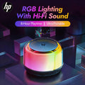 HP Mini Portable Bluetooth Speaker Wireless TWS Stereo Sound with RGB LED Light up Loud Audio for Room Decor Party Gift