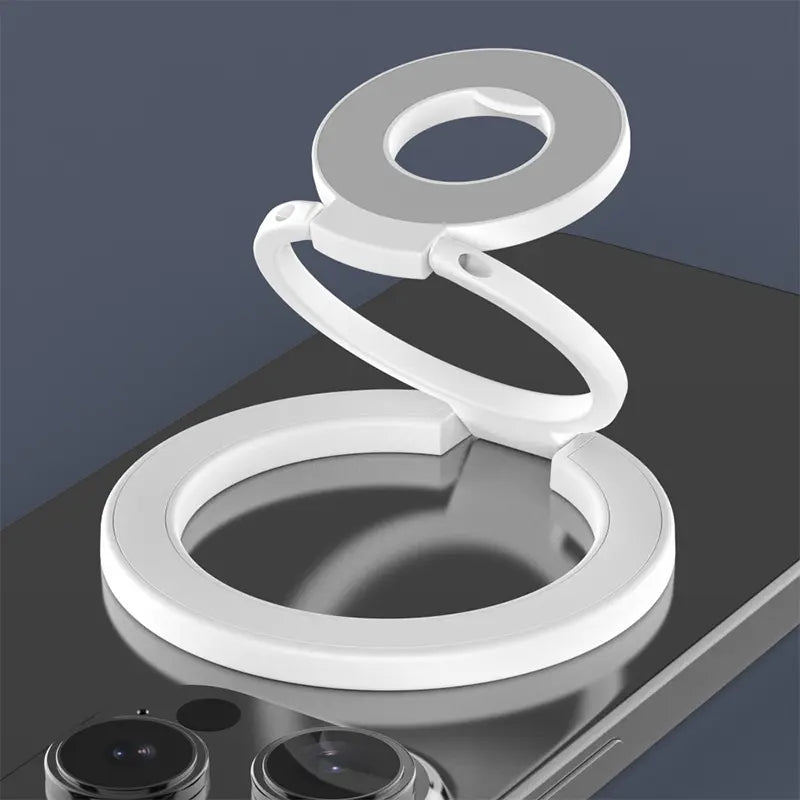 Magflex Dual Magnetic Phone Stand, Smartphone Ring, Double-Sided Magnet, Smartphone Stand, Foldable Kickstand, Magsafe Compatible, Foldable, 360° Rotation, Easy to Put on and Take Off, Suitable for Gyms, Compatible with Iphone 17, 16, 15, 14, 13
