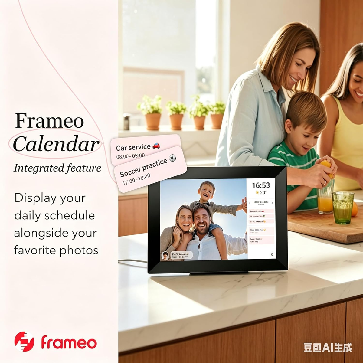 Frameo 10.1 Inch Wifi Digital Picture Frame with 32GB Storage,1280 * 800P IPS HD Touch Screen,Send Photos/Videos from Your Phone Anywhere, Photo Gifts for Parents and Grandparents