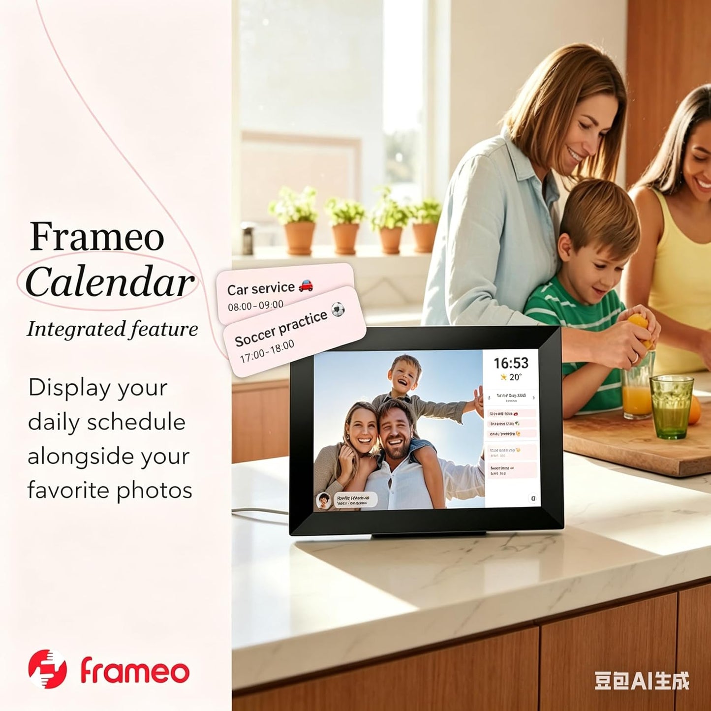 Frameo 10.1 Inch Wifi Digital Picture Frame with 32GB Storage,1280 * 800P IPS HD Touch Screen,Send Photos/Videos from Your Phone Anywhere, Photo Gifts for Parents and Grandparents