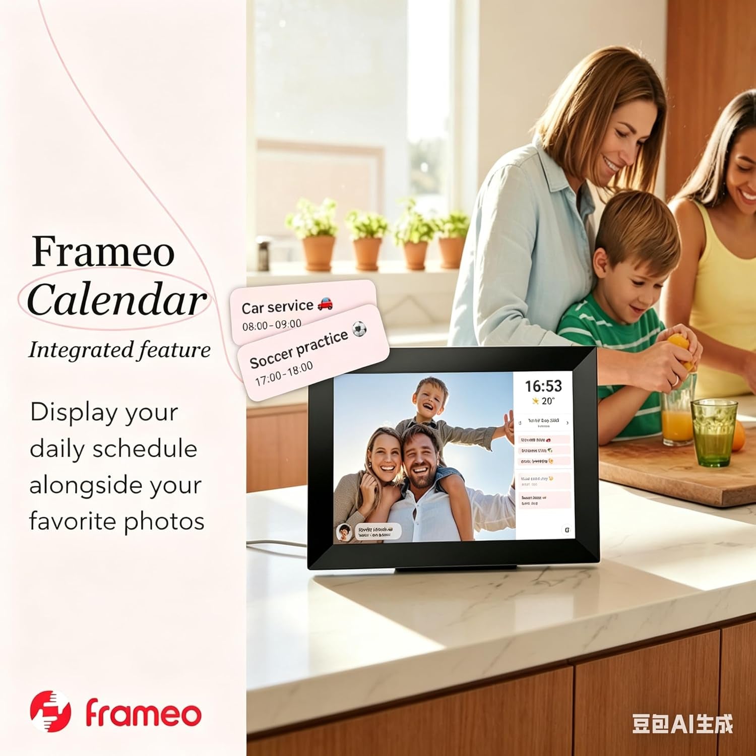 Frameo 10.1 Inch Wifi Digital Picture Frame with 32GB Storage,1280 * 800P IPS HD Touch Screen,Send Photos/Videos from Your Phone Anywhere, Photo Gifts for Parents and Grandparents