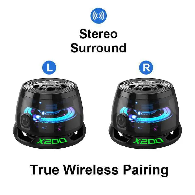 Circuiliving X200 Fidget Spinner Bluetooth Speaker – Magnetic & Suction Cup Mini Speaker with RGB Lights, Sensory Stress Relief Toy for Adults & Kids, Anxiety Reducing Spinner, Goodie Bag Stuffer, Portable Music Gift Compatible with Iphone 17 & Android