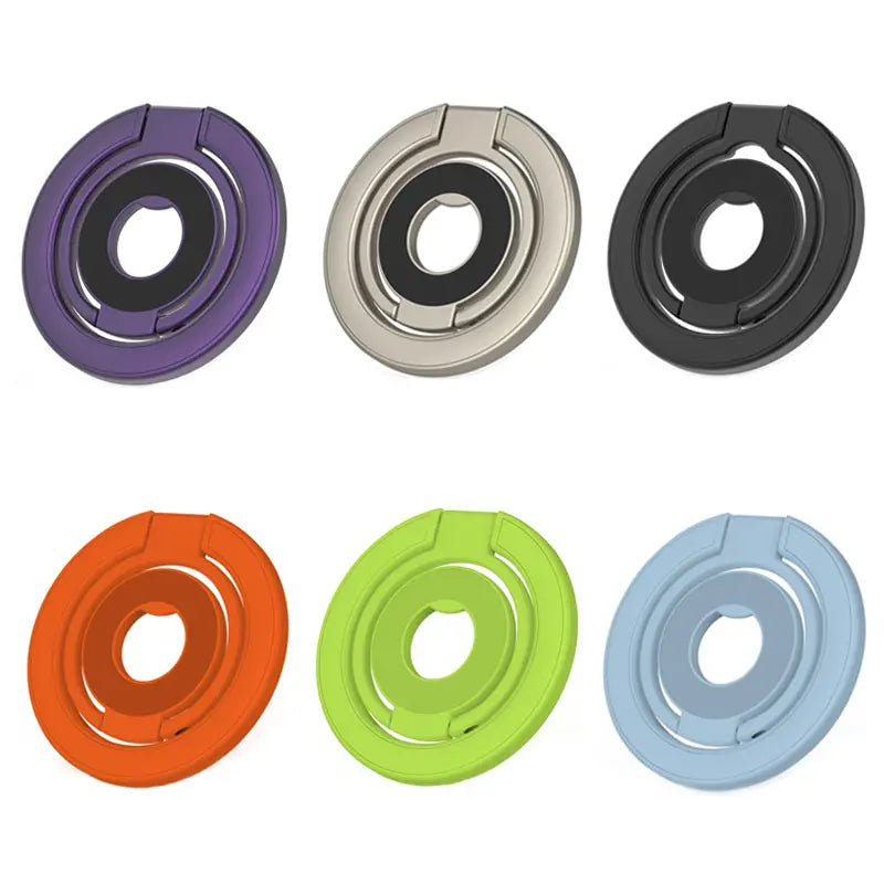Magflex Dual Magnetic Phone Stand, Smartphone Ring, Double-Sided Magnet, Smartphone Stand, Foldable Kickstand, Magsafe Compatible, Foldable, 360° Rotation, Easy to Put on and Take Off, Suitable for Gyms, Compatible with Iphone 17, 16, 15, 14, 13