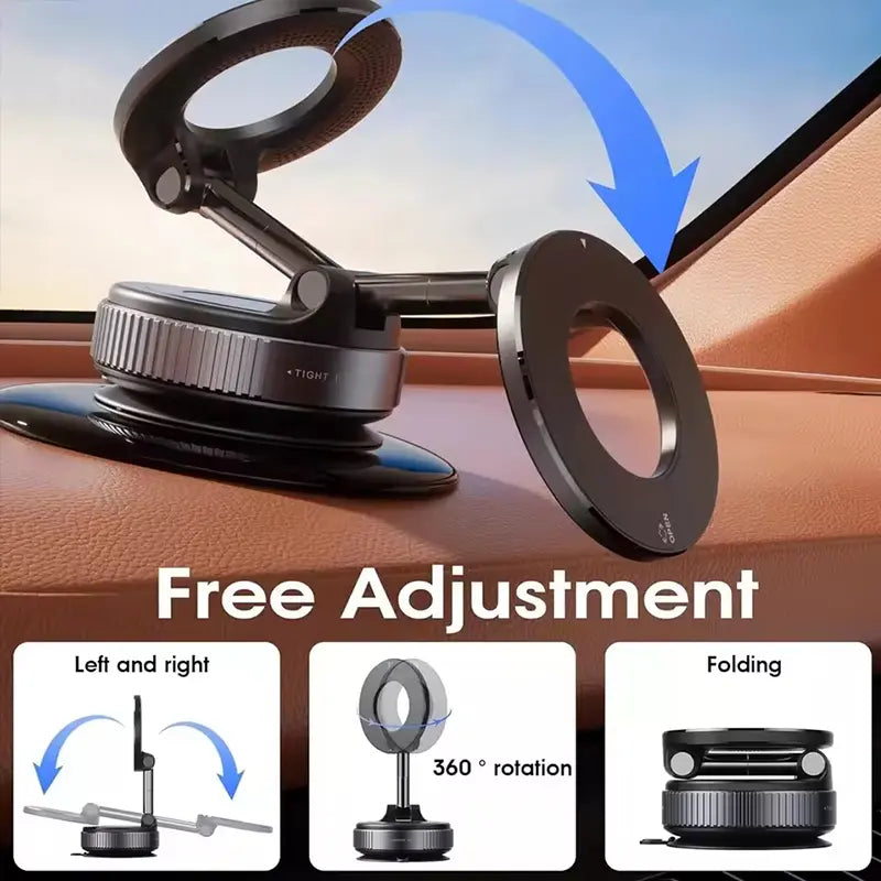 Xcimnw Upgraded 360° Nano Gel Vacuum Magnetic Phone Holder Strong Suction Multi-Surface Versatility 360° Adjustable Positioning Universal Compatibility （Particle - Adsorbable Surface）For Iphone 16 Pro Max & Android Devices