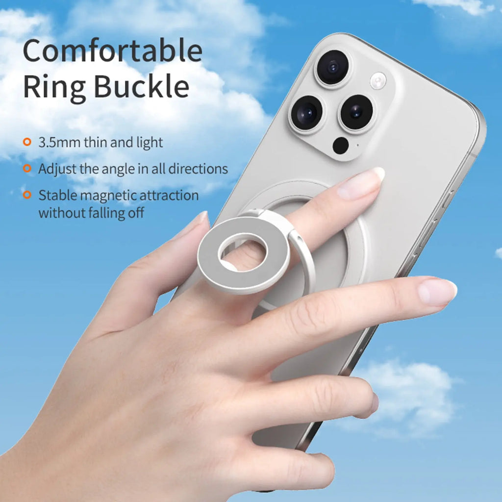 Magflex Dual Magnetic Phone Stand, Smartphone Ring, Double-Sided Magnet, Smartphone Stand, Foldable Kickstand, Magsafe Compatible, Foldable, 360° Rotation, Easy to Put on and Take Off, Suitable for Gyms, Compatible with Iphone 17, 16, 15, 14, 13