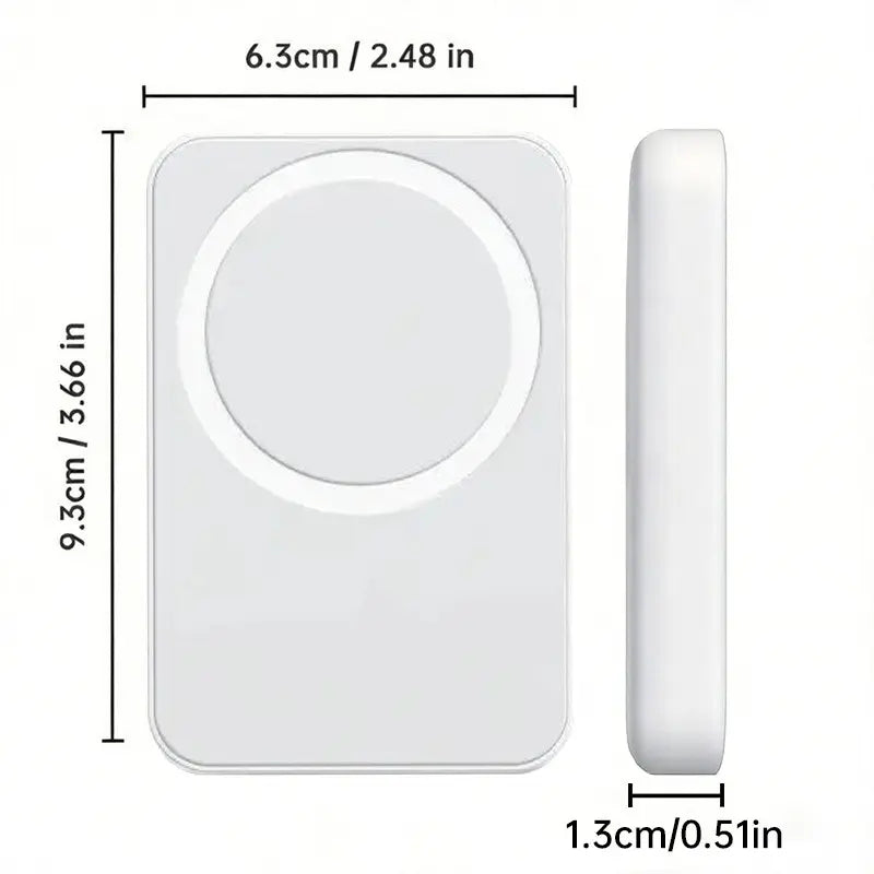 [Mothersdaygift]Magnetic Wireless Power Bank 5000Mah, Magsafe-Compatible Portable Charger, up to 15W Wireless Charging, USB-C, Slim Mini Battery Pack for Iphone 12–17 & Qi Android Devices